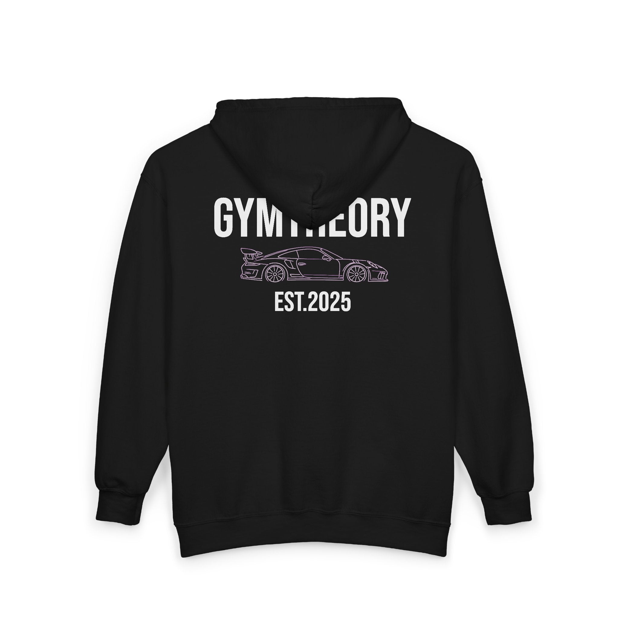 Gymtheory Zip Hoodie — Car Graphic Full-Zip Hoodie (EST. 2025)